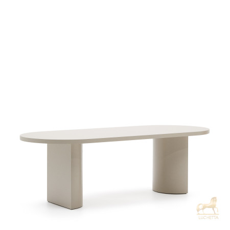 Стол Nealy из лакированного МДФ в отделке экрю, 240 x 100 см Стол Nealy из лакированного МДФ в отделке экрю, 240 x 100 см