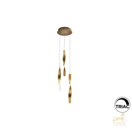 Люстра Twist 3L золотая Люстра Twist 3L золотая