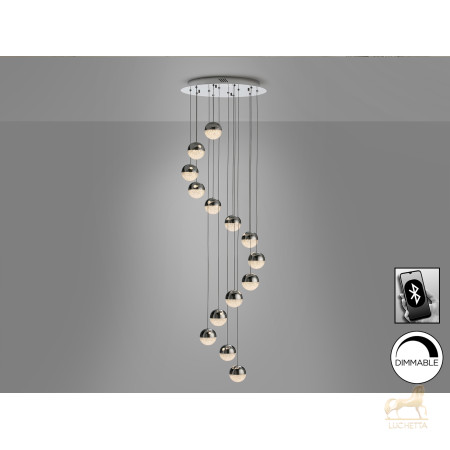 Подвесной светильник Sphere LED 14L Ø51 DIM BLUETOOTH хром Подвесной светильник Sphere LED 14L Ø51 DIM BLUETOOTH хром