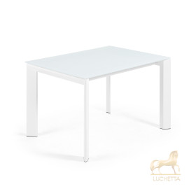 Стол обеденный Atta 120(180)x80 белое стекло
