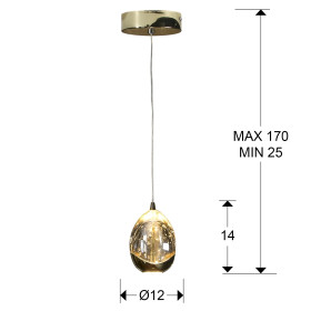Подвесной светильник Rocio 1L LED золотой