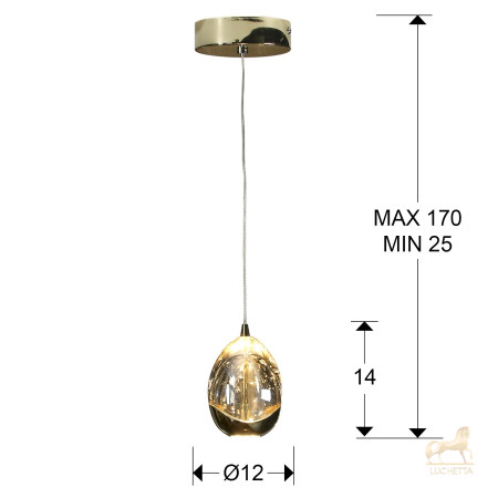 Подвесной светильник Rocio 1L LED золотой Подвесной светильник Rocio 1L LED золотой