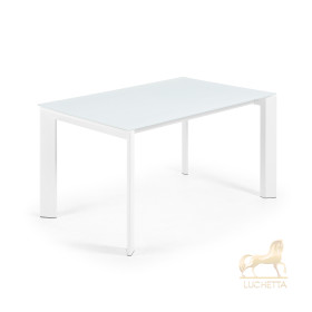 ATTA Стол 140 (200) x90 белый, стекло