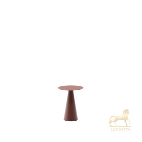 Журнальный столик Wilshire из стекла и стали терракотовый Ø30cm