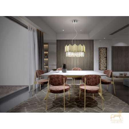 Люстра Tiara 6L хром-золотой Люстра Tiara 6L хром-золотой