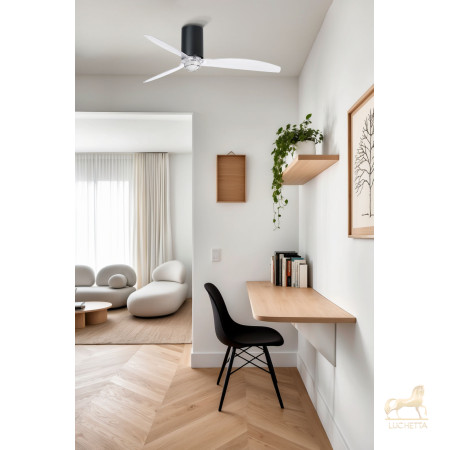 Потолочный вентилятор Mini Tube Fan LED мат. черный/прозрачный 128 см Потолочный вентилятор Mini Tube Fan LED мат. черный/прозрачный 128 см