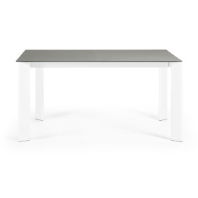 Стол Atta 160 (220) x90 белый керамика