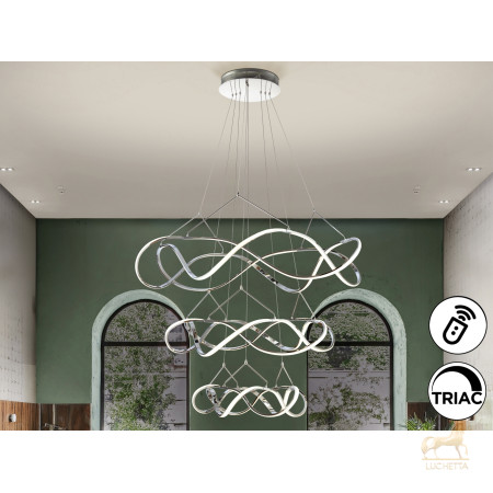 Люстра Molly 3 кольца 110D хром DIM Люстра Molly 3 кольца 110D хром DIM