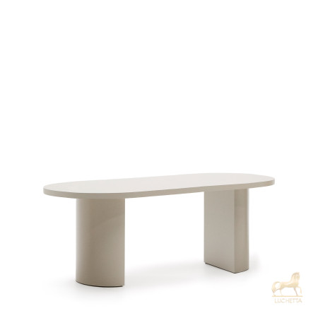 Стол Nealy из лакированного МДФ в отделке экрю, 200 x 100 Стол Nealy из лакированного МДФ в отделке экрю, 200 x 100