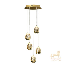Подвесной светильник Rocio LED 5L Ø30 золотой