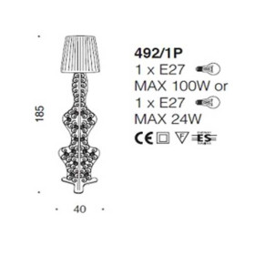 Итальянский напольный светильник Crystal Marine 492/1P фабрики IDL