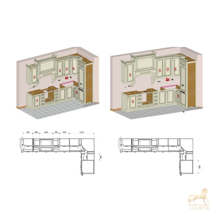 Итальянский комплект мебели для кухни Serenissima Luxury (Avorio Chiaro C56 e foglia argento mecca) фабрики CA'd'ORO Итальянский комплект мебели для кухни Serenissima Luxury (Avorio Chiaro C56 e foglia argento mecca) фабрики CA'd'ORO