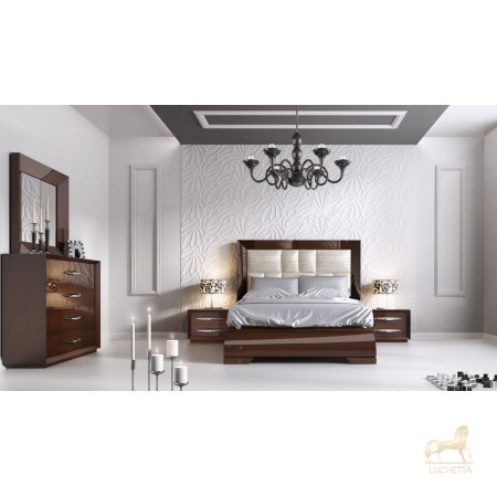 Испанская спальная группа Carmen Walnut (кровать со сп.местом 160*200) фабрики FRANCO FURNITURE Испанская спальная группа Carmen Walnut (кровать со сп.местом 160*200) фабрики FRANCO FURNITURE
