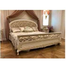 Итальянский комплект мебели для спальни комп.11 (кровать со сп.местом 180*200 + 2 тумбочки + комод с зеркалом + банкетка + туалетный стол с зеркалом + пуфик) фабрики BAKOKKO