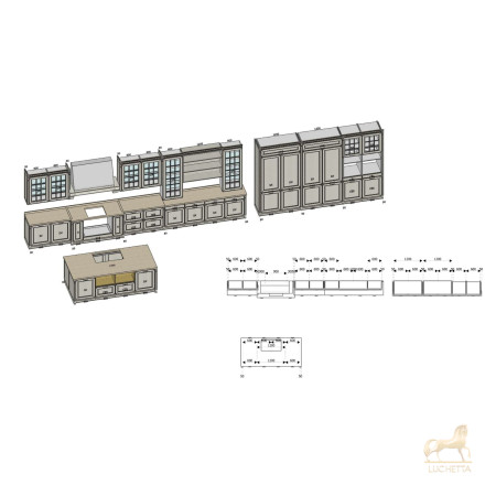 Итальянская кухня Fortuna (отделка Bianco Burro&Tiglio Naturale) фабрика CA'd'ORO Итальянская кухня Fortuna (отделка Bianco Burro&Tiglio Naturale) фабрика CA'd'ORO