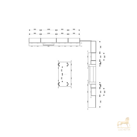 Итальянский комплект мебели для кухни Park Avenue (Bianco Antico) фабрики CA'd'ORO Итальянский комплект мебели для кухни Park Avenue (Bianco Antico) фабрики CA'd'ORO
