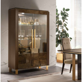 Итальянская гостиная Essenza (витрина левая+правая+тумба ТВ) фабрики ARREDO CLASSIC.