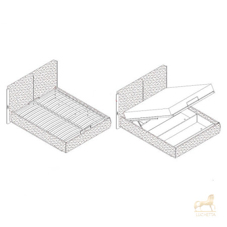 Кровать с подъемным механизмом PETRA, MOD INTERIORS Кровать с подъемным механизмом PETRA, MOD INTERIORS