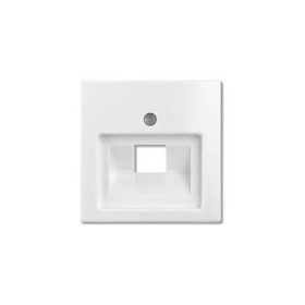 Накладка одинарной наклонной? телефонной/компьютерной розетки ABB Basic 55, белый
