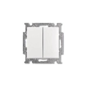 Выключатель двухклавишный ABB Basic 55, белый