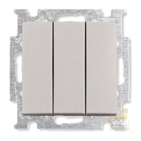 Выключатель трехклавишный? ABB Basic 55, шампань/металлик