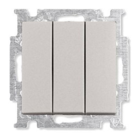 Выключатель трехклавишный? ABB Basic 55, шампань/металлик