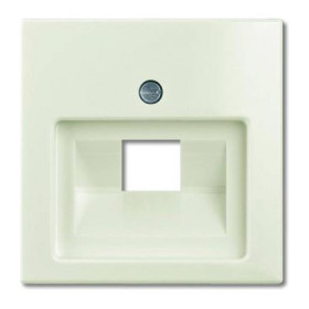 Накладка одинарной наклонной? телефонной/компьютерной розетки ABB Basic 55, слоновая кость