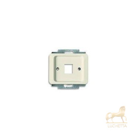 Корпус одинарной прямой телефонной/компьютерной розетки (мех 210, 211)? ABB BJE Alpha Nea/Exl, белый глянцевый