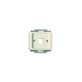 Корпус одинарной прямой телефонной/компьютерной розетки (мех 210, 211)? ABB BJE Alpha Nea/Exl, белый глянцевый