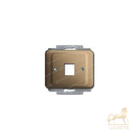 Корпус одинарной прямой телефонной/компьютерной розетки (мех 210, 211)? ABB BJE Alpha Nea/Exl, бронза