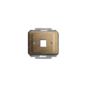 Корпус одинарной прямой телефонной/компьютерной розетки (мех 210, 211)? ABB BJE Alpha Nea/Exl, бронза