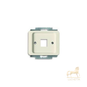 Корпус одинарной прямой телефонной/компьютерной розетки (мех 210, 211)? ABB BJE Alpha Nea/Exl, кремовый