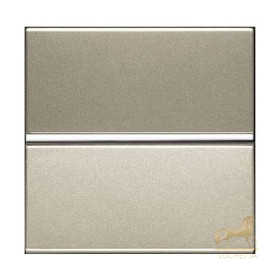 Переключатель одноклавишный с 2-х мест (?2 модуля) ABB Niessen Zenit, шампань