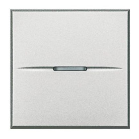 Выключатель BTicino Axolute Axial (2 модуля) 16А, алюминий