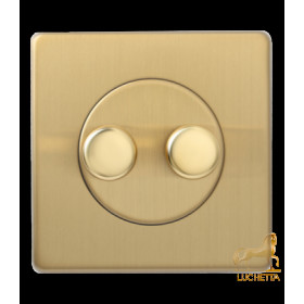 Диммер двойной электромеханический 2х40-250W, Varilight Varigrid, Brushed Brass