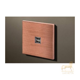 Двойная USB розетка в сборе Lithoss Void, Copper