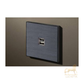 Двойная USB розетка в сборе Lithoss Void, Gunpowder black