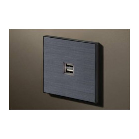 Двойная USB розетка в сборе Lithoss Void, Gunpowder black
