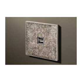 Двойная USB розетка в сборе Lithoss Void, Tin antique