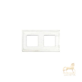 Рамка на 2 поста гор/верт FEDE MADRID, white decape