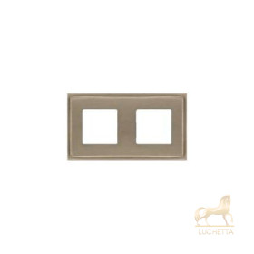 Рамка на 2 поста гор/верт FEDE MADRID, nickel satin