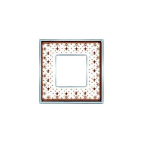 Рамка на 1 пост гор/верт FEDE VINTAGE PORCELAIN, BROWN LYS - Bright Chrome
