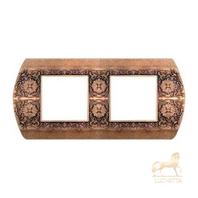 Рамка на 2 поста гор/верт FEDE SANREMO, rustic copper