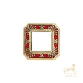 Рамка на 1 пост гор/верт FEDE SMALTO ITALIANO SIENA, ruby red