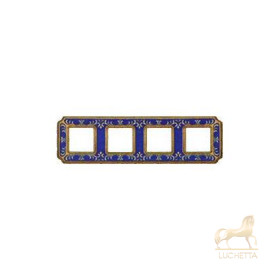 Рамка на 4 поста гор/верт FEDE SMALTO ITALIANO SIENA, blue sapphire