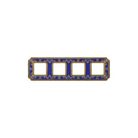 Рамка на 4 поста гор/верт FEDE SMALTO ITALIANO SIENA, blue sapphire