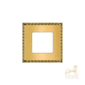 Рамка на 1 пост гор/верт FEDE TOLEDO, real gold