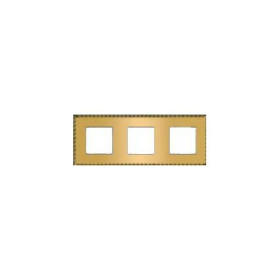 Рамка на 3 поста гор/верт FEDE TOLEDO, real gold