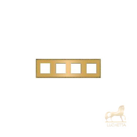 Рамка на 4 поста гор/верт FEDE TOLEDO, real gold