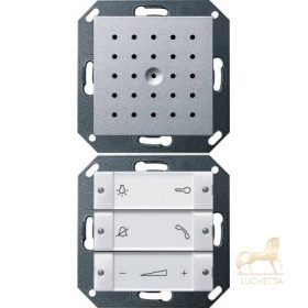 Gira S-55 Алюминий Внутренняя квартирная станция (аудио) скрытого монтажа hand free прозр клавиши